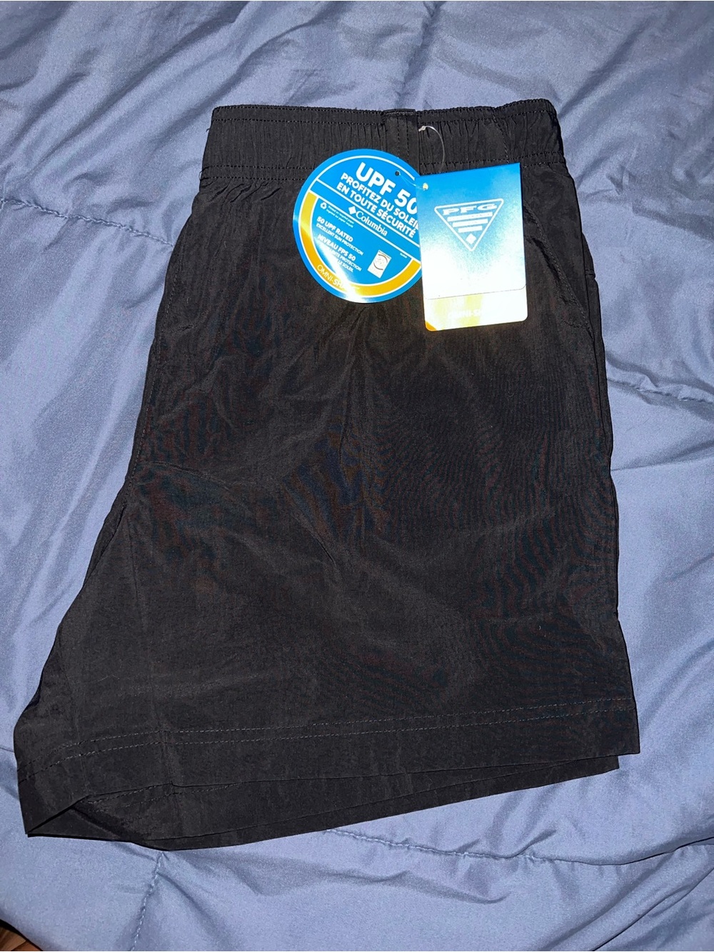 Columbia Black Athletic Shorts UPF 50